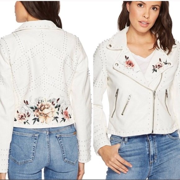 Blank NYC Jackets & Blazers - NWOT BLANK NYC Faux Leather Moto Studded Jacket S